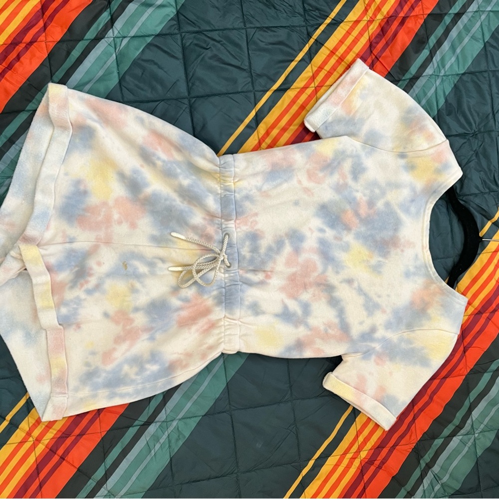 Open back tie dye romper
